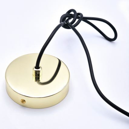 Suspension filaire HARMA 1xE27/15W/230V d. 14 cm blanc/doré