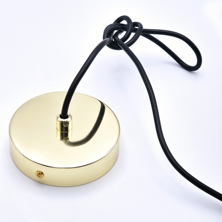 Suspension filaire HARMA 1xE27/15W/230V d. 14 cm blanc/doré