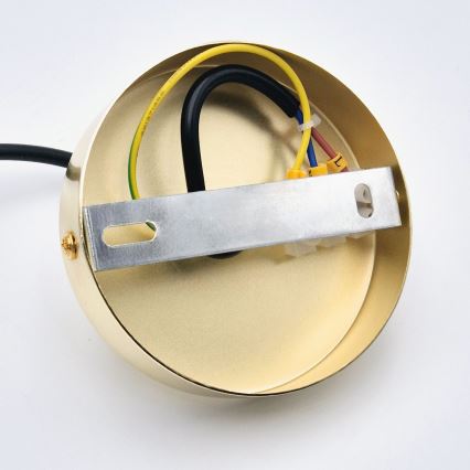 Suspension filaire HARMA 1xE27/15W/230V d. 14 cm blanc/doré