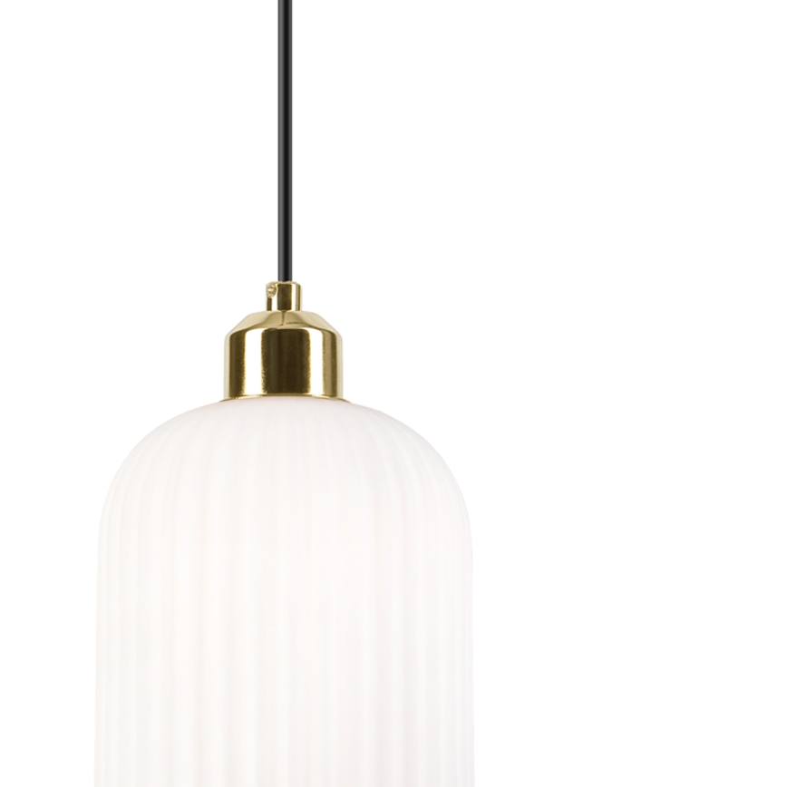 Suspension filaire HARMA 1xE27/15W/230V d. 14 cm blanc/doré