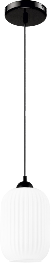 Suspension filaire HARMA 1xE27/15W/230V d. 14 cm blanc/noir