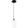 Suspension filaire HARMA 1xE27/15W/230V d. 14 cm blanc/noir