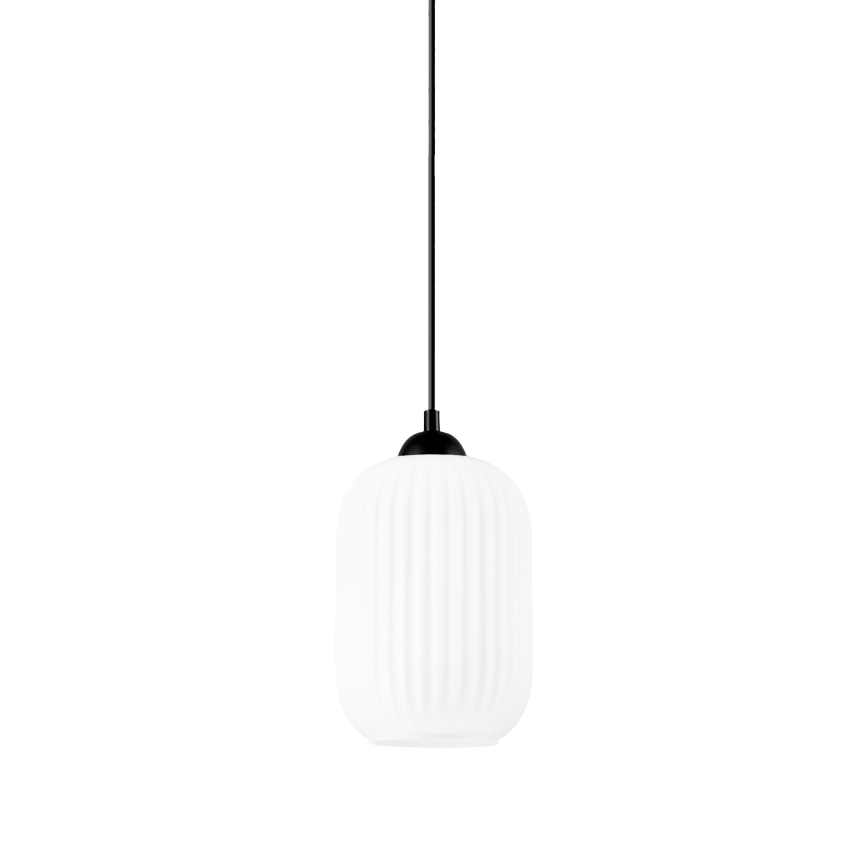 Suspension filaire HARMA 1xE27/15W/230V d. 14 cm blanc/noir