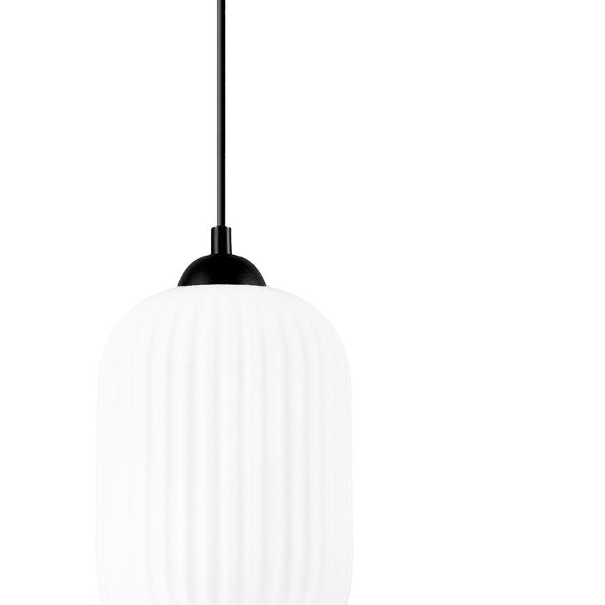 Suspension filaire HARMA 1xE27/15W/230V d. 14 cm blanc/noir