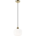Suspension filaire HARMA 1xE27/15W/230V d. 20 cm blanc/doré