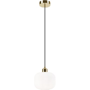 Suspension filaire HARMA 1xE27/15W/230V d. 20 cm blanc/doré