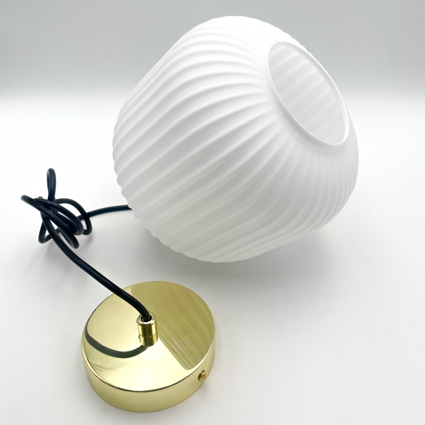 Suspension filaire HARMA 1xE27/15W/230V d. 20 cm blanc/doré