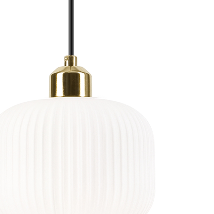 Suspension filaire HARMA 1xE27/15W/230V d. 20 cm blanc/doré