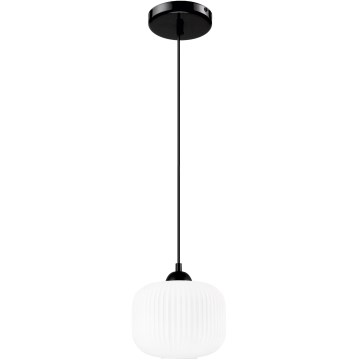 Suspension filaire HARMA 1xE27/15W/230V d. 20 cm blanc/noir