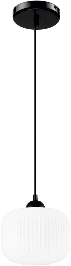 Suspension filaire HARMA 1xE27/15W/230V d. 20 cm blanc/noir