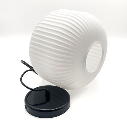 Suspension filaire HARMA 1xE27/15W/230V d. 20 cm blanc/noir
