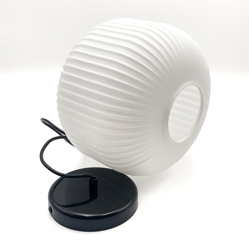 Suspension filaire HARMA 1xE27/15W/230V d. 20 cm blanc/noir