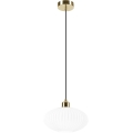 Suspension filaire HARMA 1xE27/15W/230V d. 25 cm blanc/doré