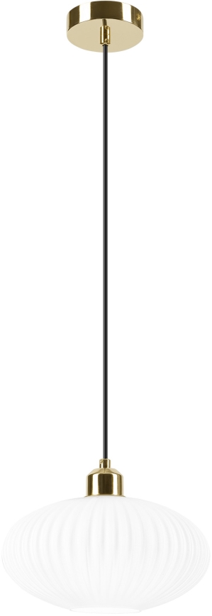 Suspension filaire HARMA 1xE27/15W/230V d. 25 cm blanc/doré