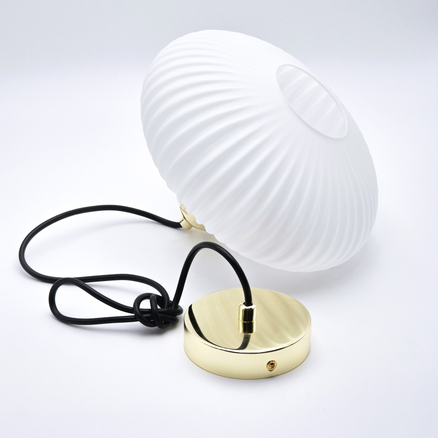 Suspension filaire HARMA 1xE27/15W/230V d. 25 cm blanc/doré