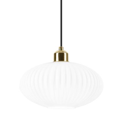 Suspension filaire HARMA 1xE27/15W/230V d. 25 cm blanc/doré