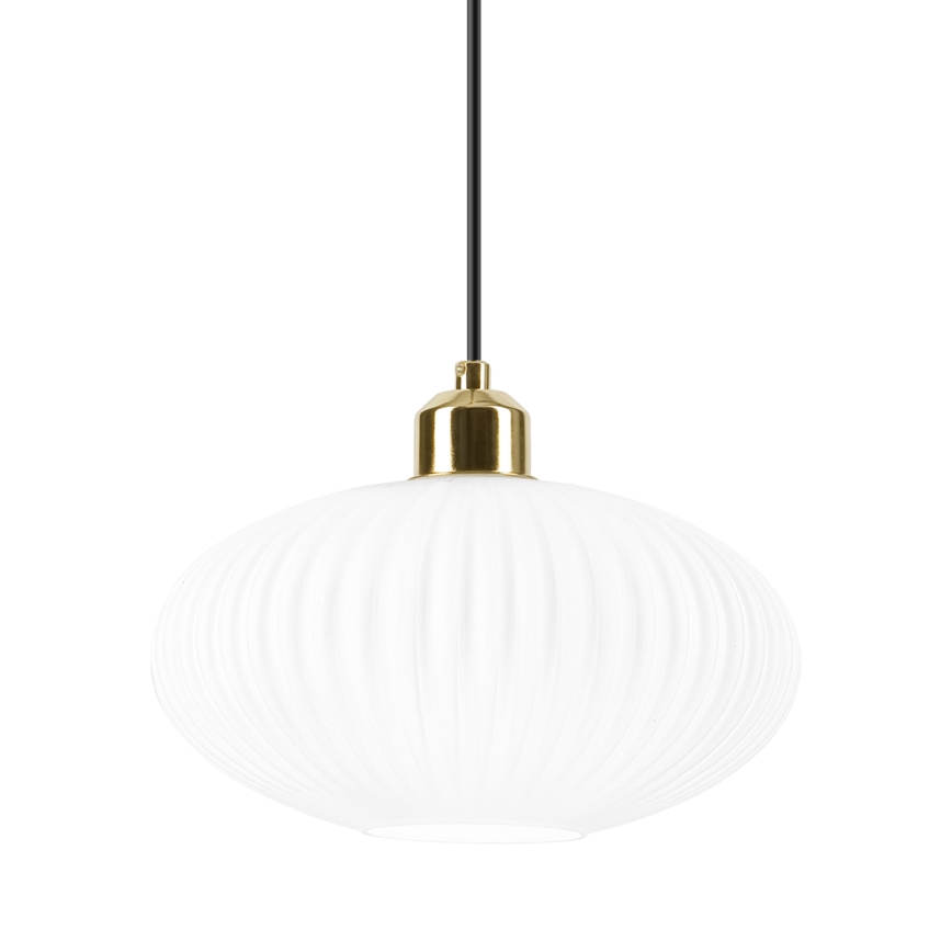 Suspension filaire HARMA 1xE27/15W/230V d. 25 cm blanc/doré
