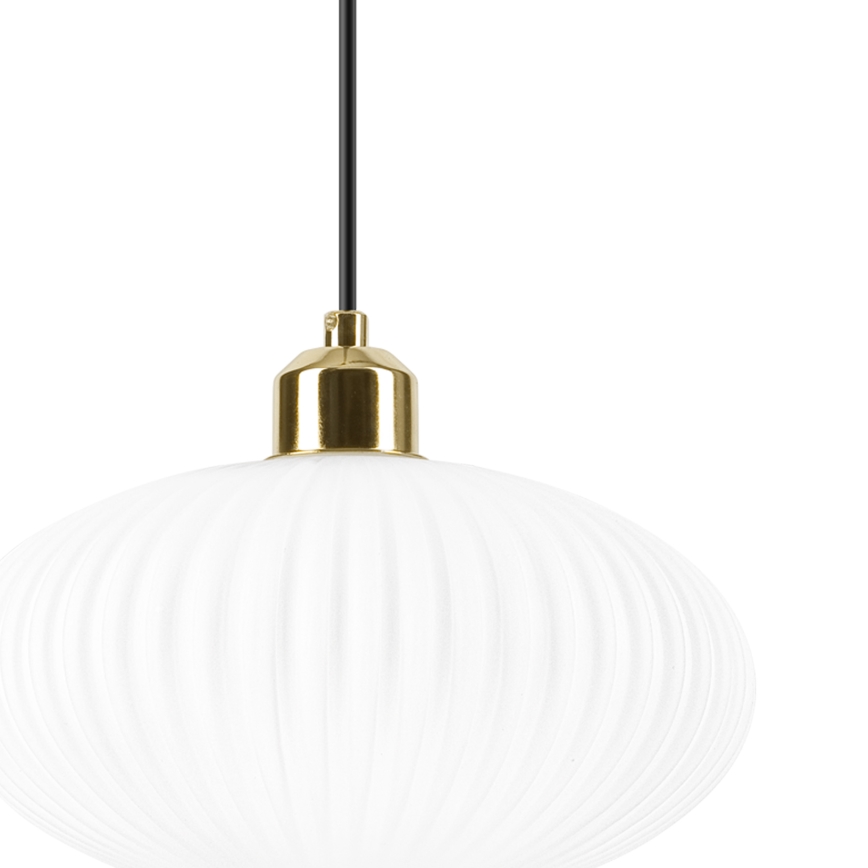 Suspension filaire HARMA 1xE27/15W/230V d. 25 cm blanc/doré