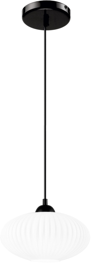Suspension filaire HARMA 1xE27/15W/230V d. 25 cm blanc/noir