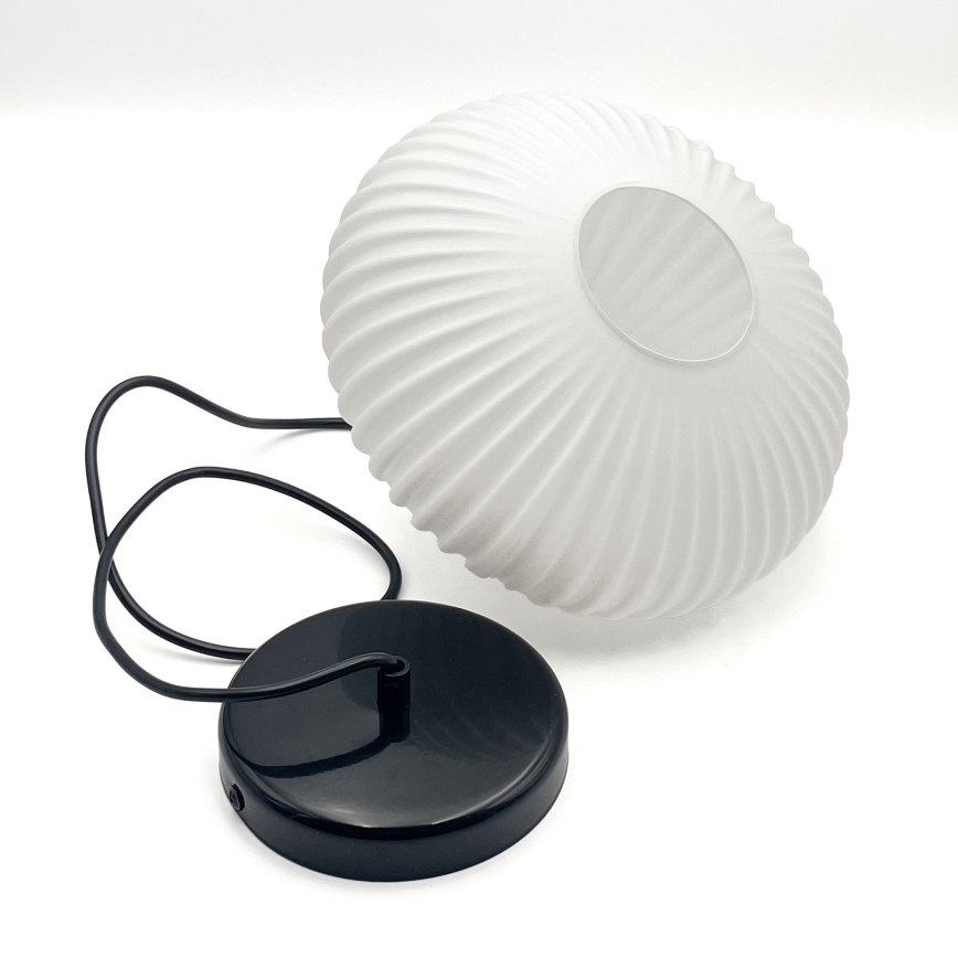 Suspension filaire HARMA 1xE27/15W/230V d. 25 cm blanc/noir