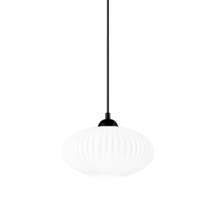 Suspension filaire HARMA 1xE27/15W/230V d. 25 cm blanc/noir