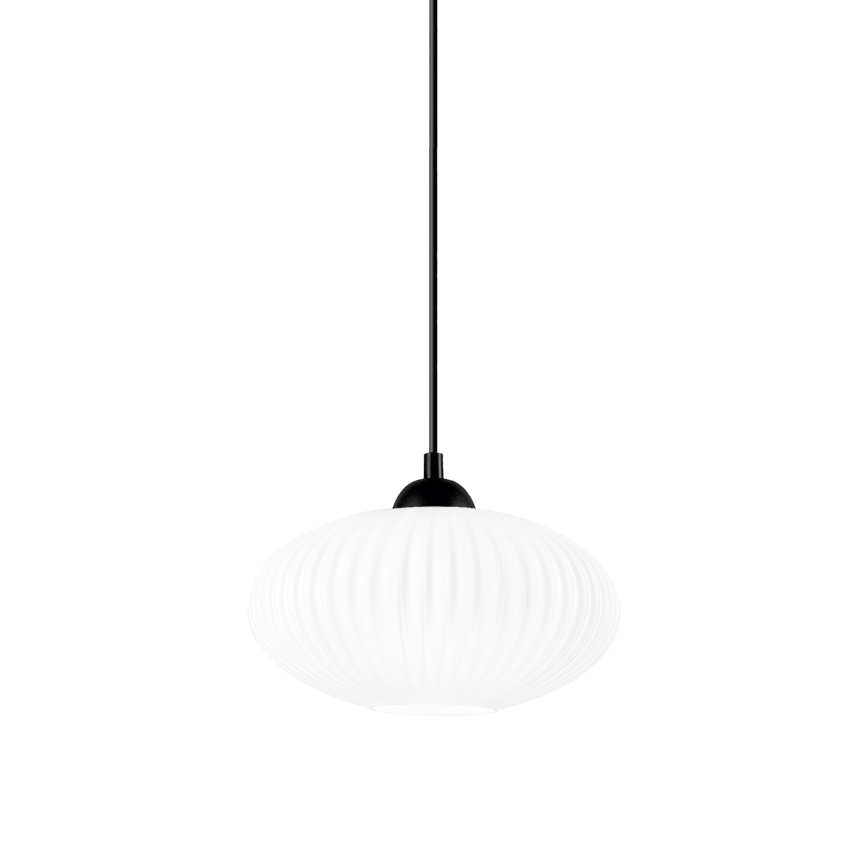 Suspension filaire HARMA 1xE27/15W/230V d. 25 cm blanc/noir