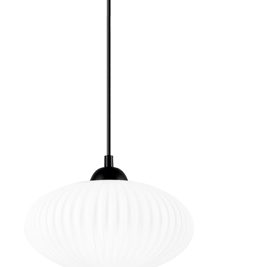 Suspension filaire HARMA 1xE27/15W/230V d. 25 cm blanc/noir