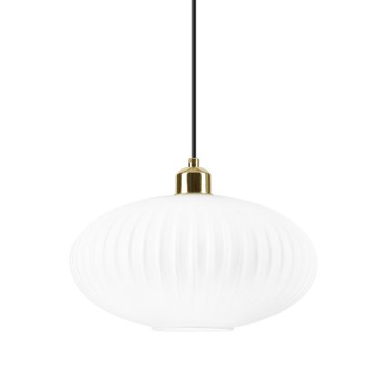 Suspension filaire HARMA 1xE27/15W/230V d. 30 cm blanc/doré