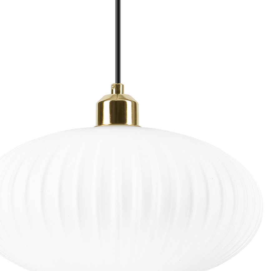 Suspension filaire HARMA 1xE27/15W/230V d. 30 cm blanc/doré