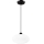 Suspension filaire HARMA 1xE27/15W/230V d. 30 cm blanc/noir
