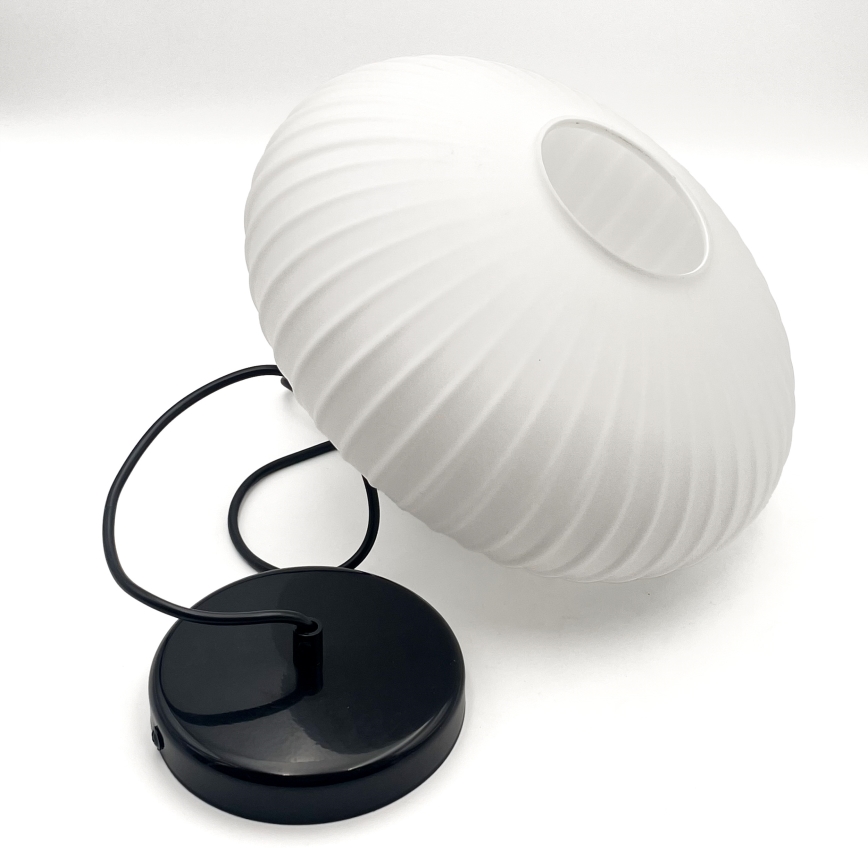 Suspension filaire HARMA 1xE27/15W/230V d. 30 cm blanc/noir