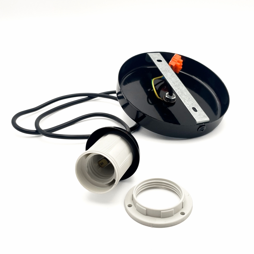Suspension filaire HARMA 1xE27/15W/230V d. 30 cm blanc/noir