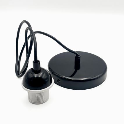 Suspension filaire HARMA 1xE27/15W/230V d. 30 cm blanc/noir