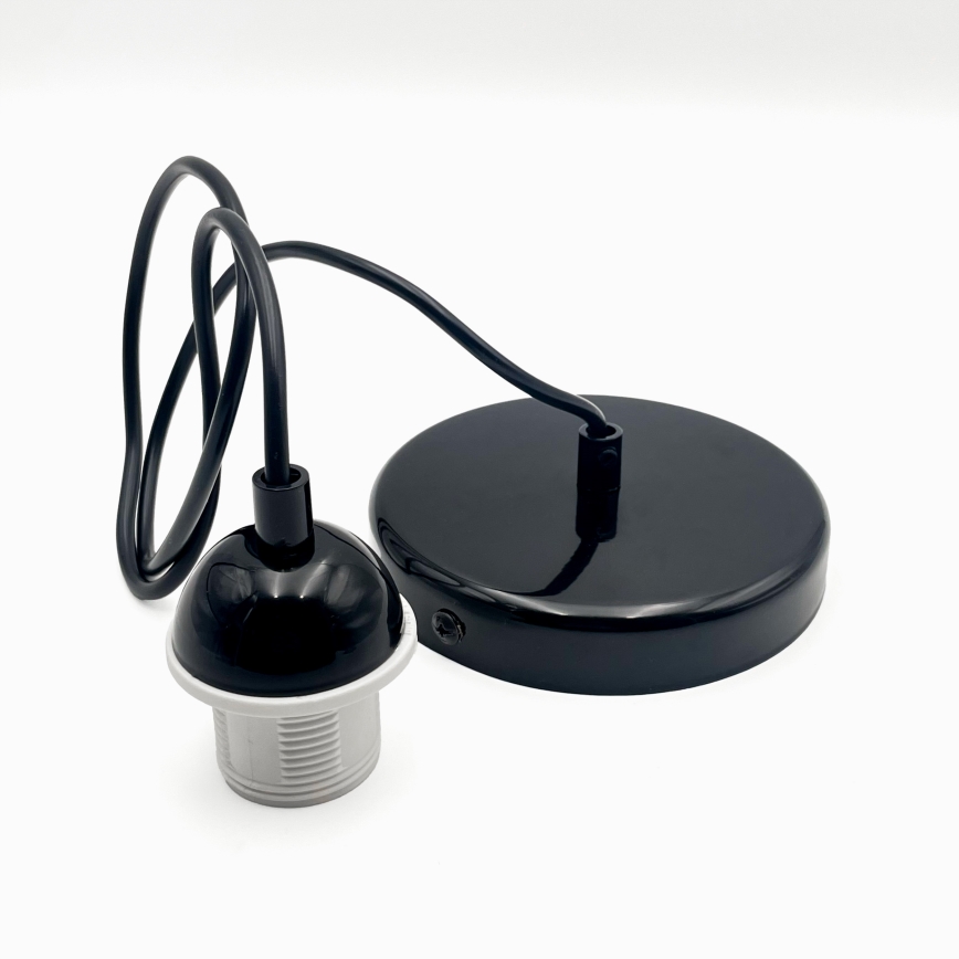 Suspension filaire HARMA 1xE27/15W/230V d. 30 cm blanc/noir