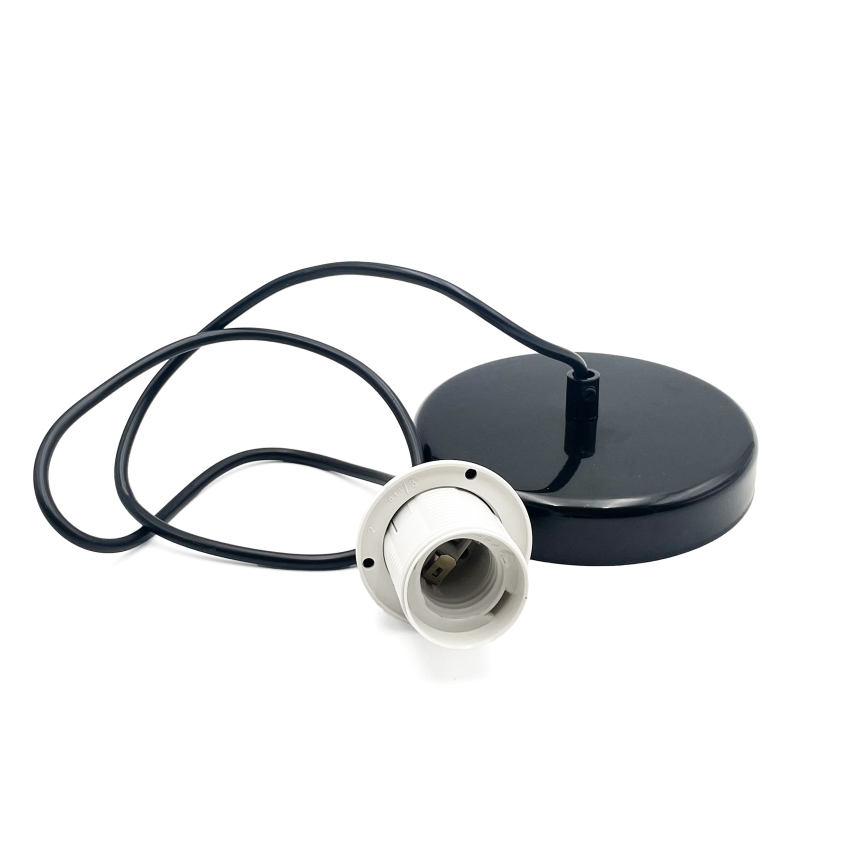 Suspension filaire HARMA 1xE27/15W/230V d. 30 cm blanc/noir
