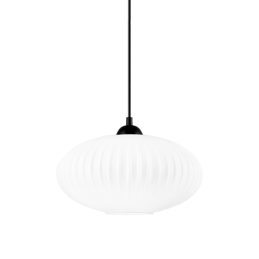 Suspension filaire HARMA 1xE27/15W/230V d. 30 cm blanc/noir