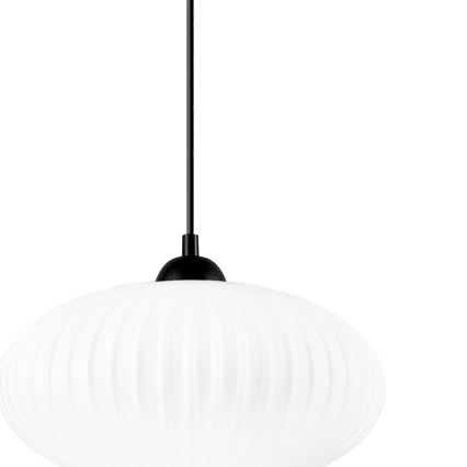 Suspension filaire HARMA 1xE27/15W/230V d. 30 cm blanc/noir