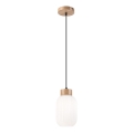 Suspension filaire HARMONY 1xE27/15W/230V d. 14 cm blanc/chêne