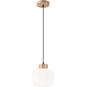 Suspension filaire HARMONY 1xE27/15W/230V d. 20 cm blanc/chêne