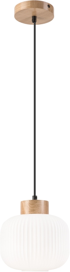 Suspension filaire HARMONY 1xE27/15W/230V d. 20 cm blanc/chêne