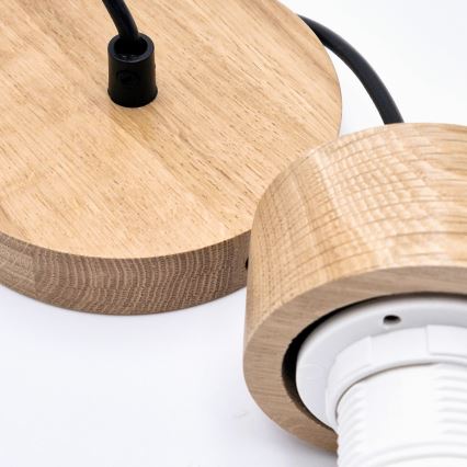 Suspension filaire HARMONY 1xE27/15W/230V d. 20 cm blanc/chêne