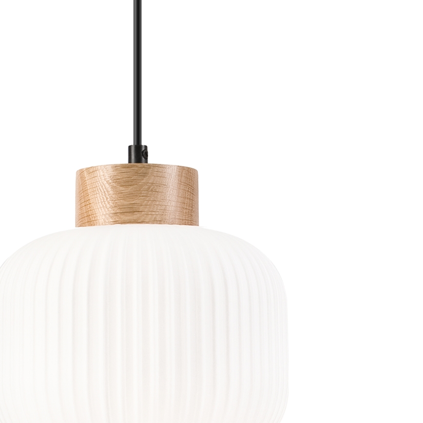 Suspension filaire HARMONY 1xE27/15W/230V d. 20 cm blanc/chêne