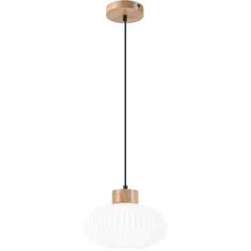 Suspension filaire HARMONY 1xE27/15W/230V d. 25 cm blanc/chêne