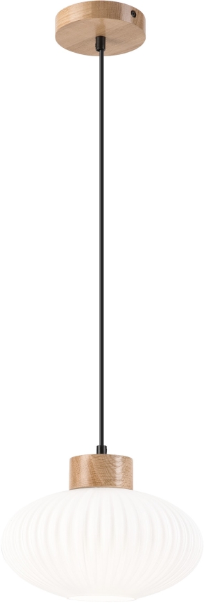 Suspension filaire HARMONY 1xE27/15W/230V d. 25 cm blanc/chêne