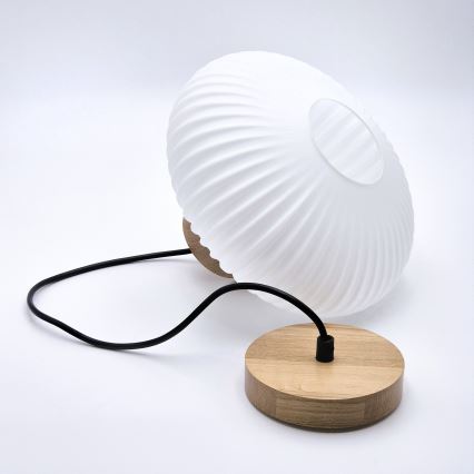 Suspension filaire HARMONY 1xE27/15W/230V d. 25 cm blanc/chêne