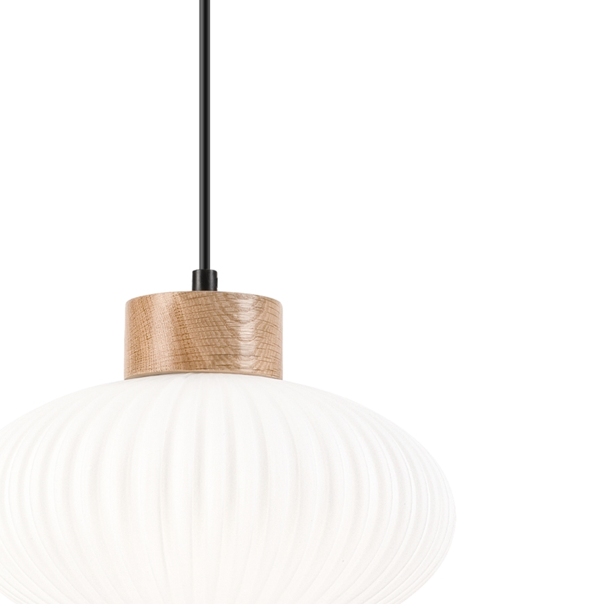 Suspension filaire HARMONY 1xE27/15W/230V d. 25 cm blanc/chêne