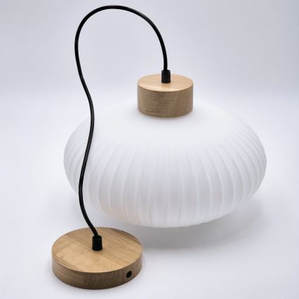 Suspension filaire HARMONY 1xE27/15W/230V d. 30 cm blanc/chêne