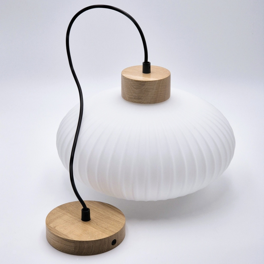 Suspension filaire HARMONY 1xE27/15W/230V d. 30 cm blanc/chêne