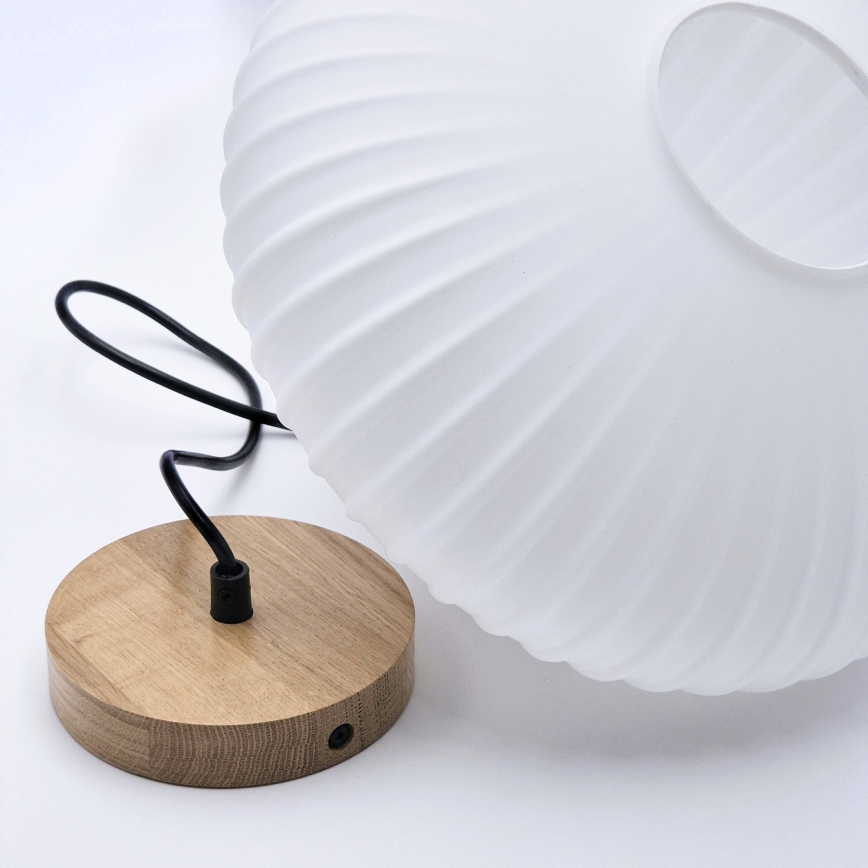 Suspension filaire HARMONY 1xE27/15W/230V d. 30 cm blanc/chêne
