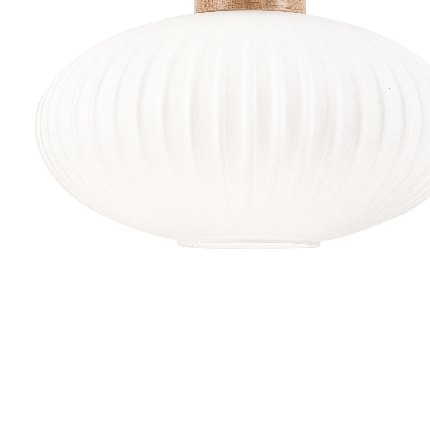 Suspension filaire HARMONY 1xE27/15W/230V d. 30 cm blanc/chêne